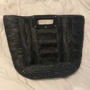Black woven bag